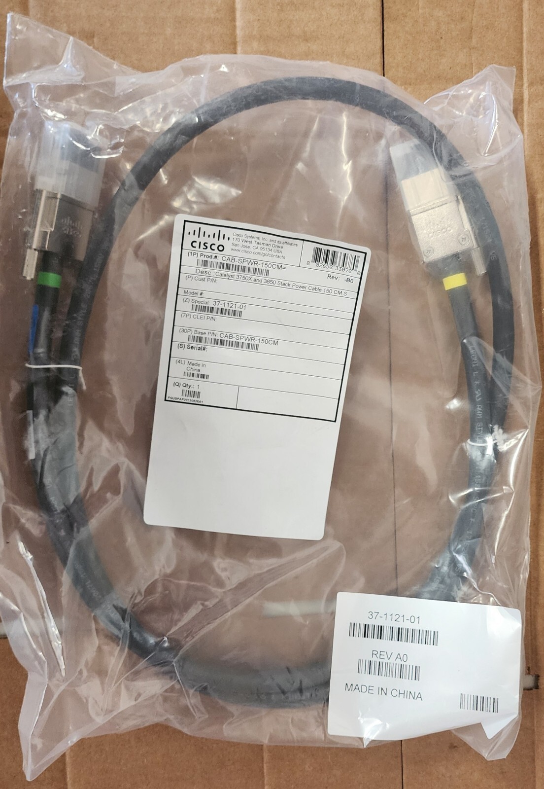Cisco CAB-SPWR-150CM Stack Power Cable 37-1121-01