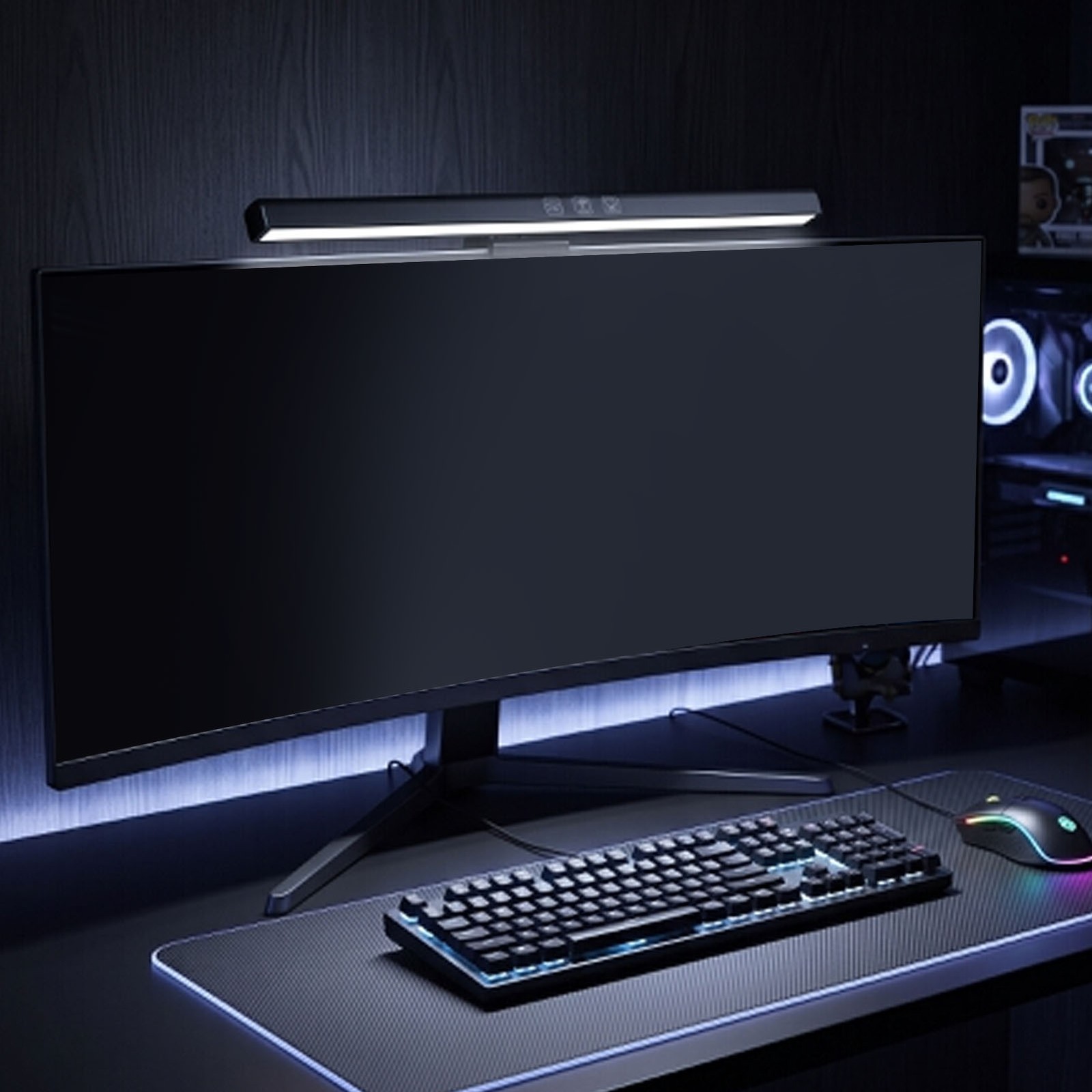 USB Computer Monitor Light Bar 3 Color Temperatures Touch Control For Eye Care