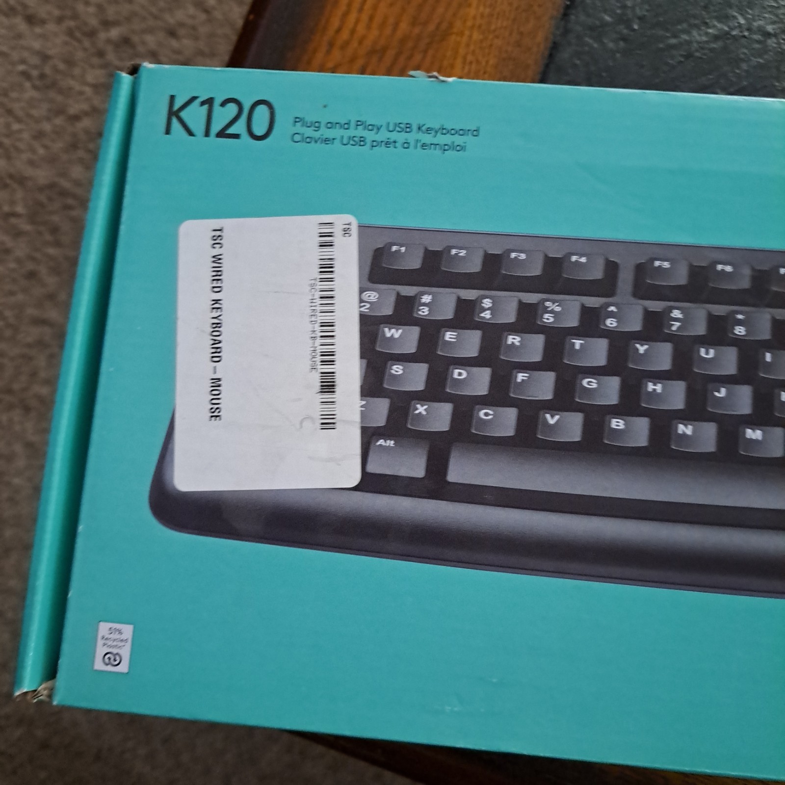 Logitech K120 USB Plug and Play USB Keyboard Laptop Desktop-NEW/in Box.