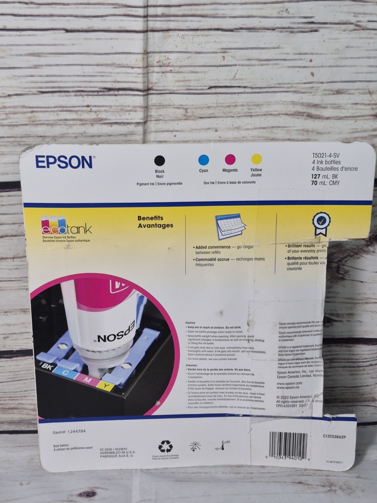Genuine Epson 502 Ink Combo Pack for ET-2760 3760 4760….Printers Exp 02/2029