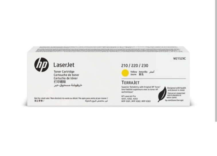 Genuine HP W2152XC (210X) Yellow High-Yield Toner – free shipping