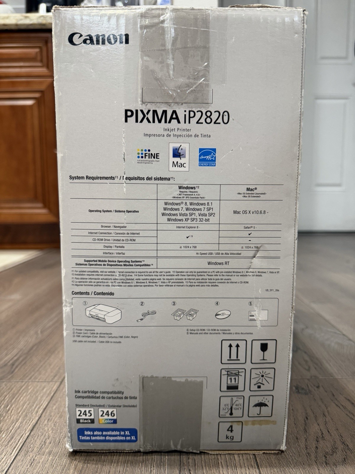Canon PIXMA iP2820 Inkjet Printer High-Quality USB Windows/Mac Compatible Used