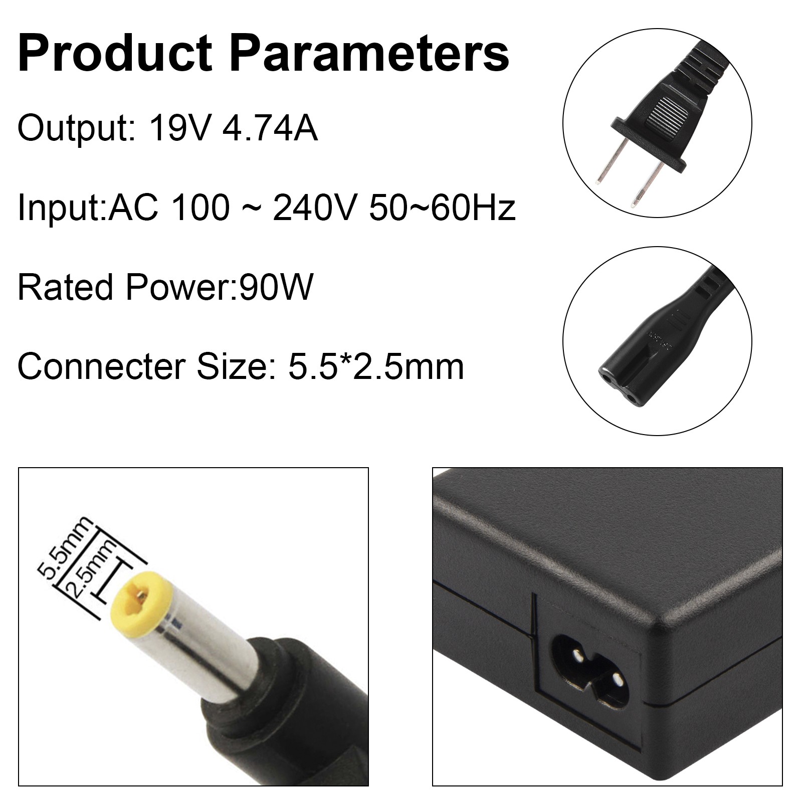 AC Adapter Battery Charger for Fujitsu LifeBook T730 T900 T901 TH700 P770 PH520