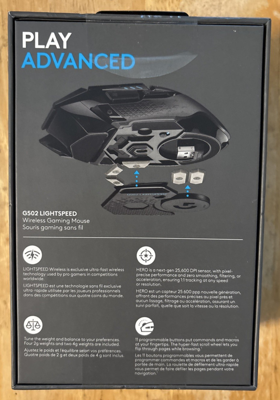 Logitech G502 Lightspeed Wireless Gaming Mouse (910-005565) – Black… FREE S&H!