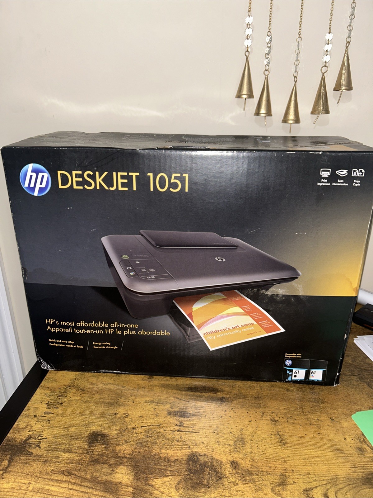 New Factory Sealed HP Deskjet 1051 All-In-One Color Printer Scanner Copier Ink