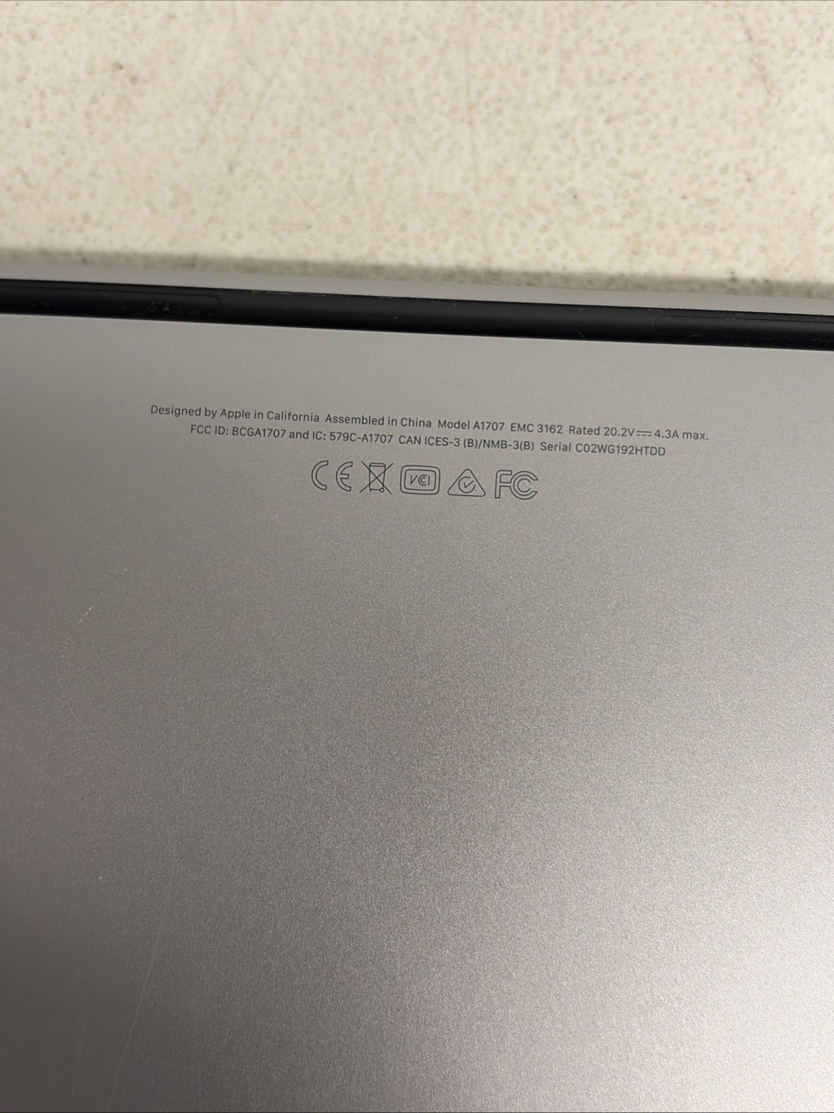 2017 MacBook Pro A1707 – 15″, 2.9GHz i7, 16GB RAM, 512GB SSD, macOS Ventura