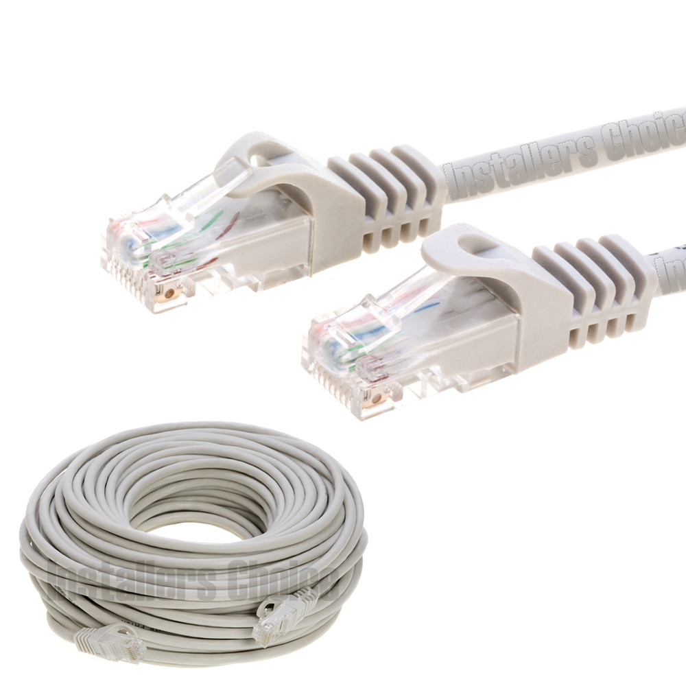 CAT5E Ethernet LAN Cable RJ45 Grey 50ft to 200ft for PS3, Xbox, PC, Router lot