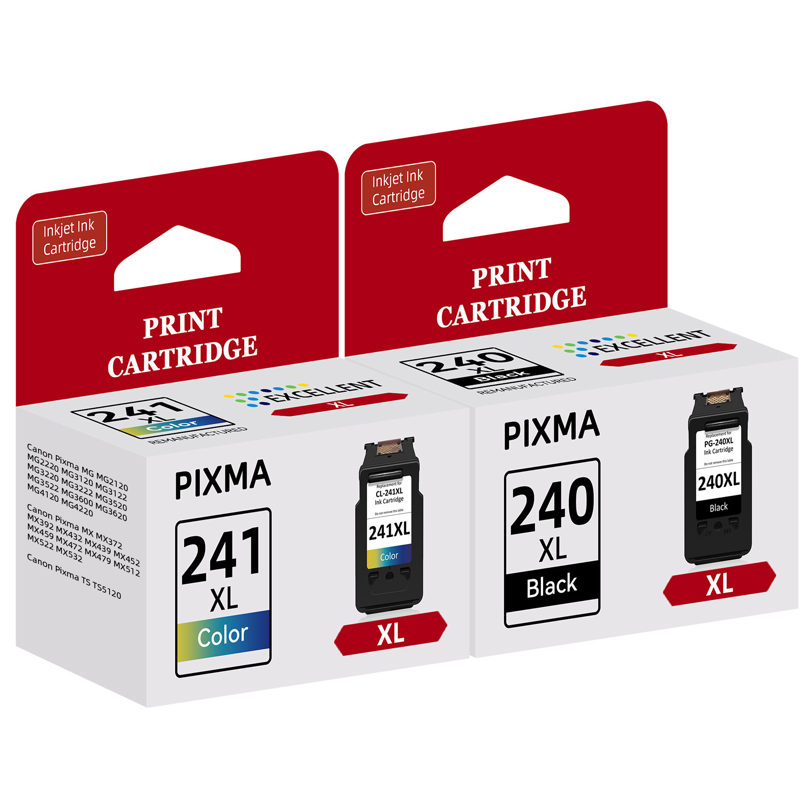 PG-240XL CL-241XL Ink Cartridge for Canon PIXMA MG2220 MG3600 MG2120 MG3620 Set