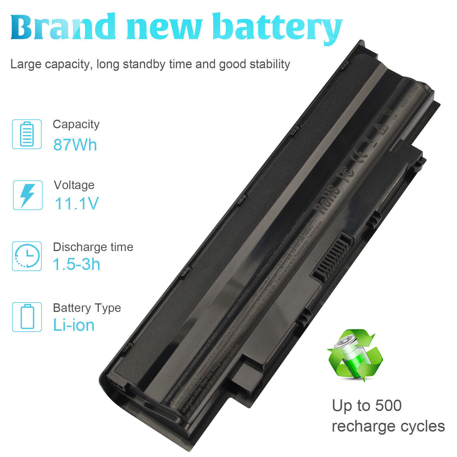 6/9 Cell Battery For Dell Inspiron N5030 N5040 N5050 J1KND N4010 N5010 N5110