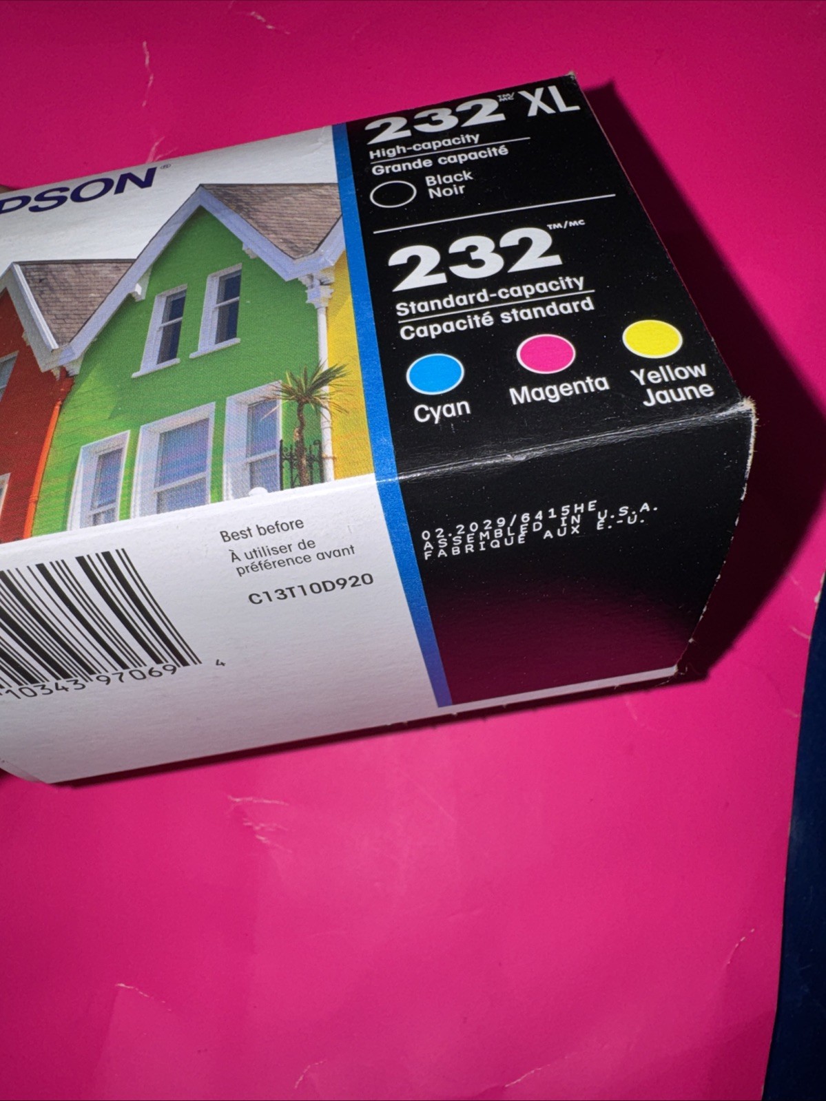 Epson 232XL Black & 232 Color Ink Cartridges T232XL-BCS Exp 2029 OEM 0694