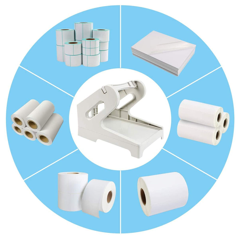 Thermal Shipping Label Holder for 4×6 Rolls Fanfold Label Desktop Label Printer