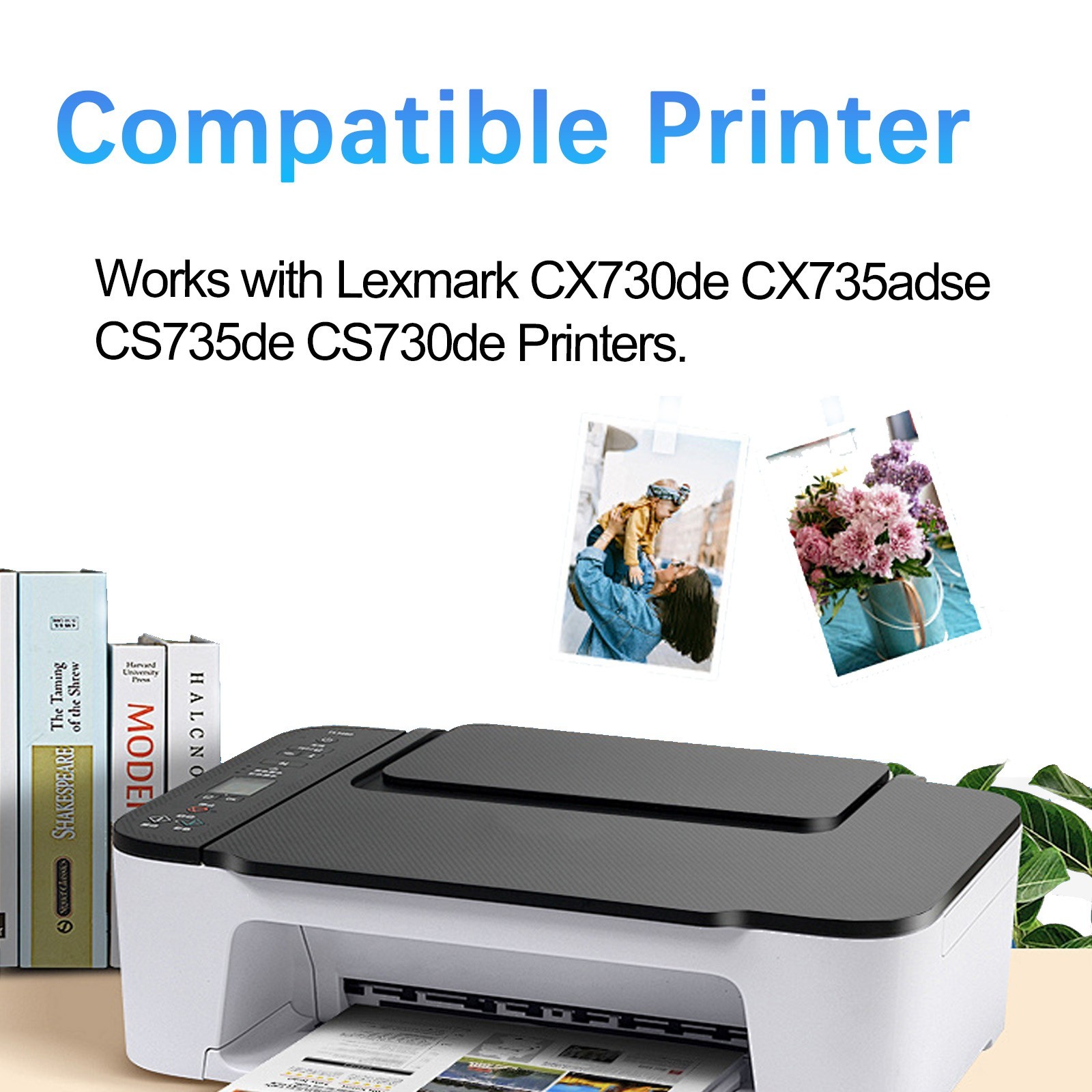 1 Pack CS730 Black Toner Cartridge for CX730de CX735adse CS735de CS730de Printer