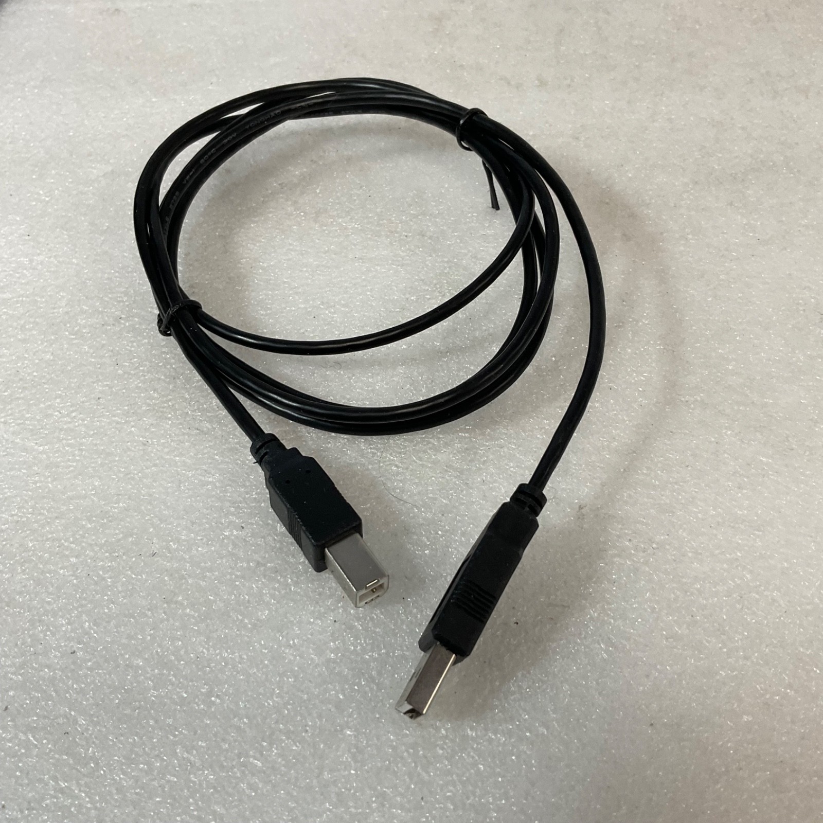 USB A to USB B Printer Cable 60 in Black Standard Male Connectors
