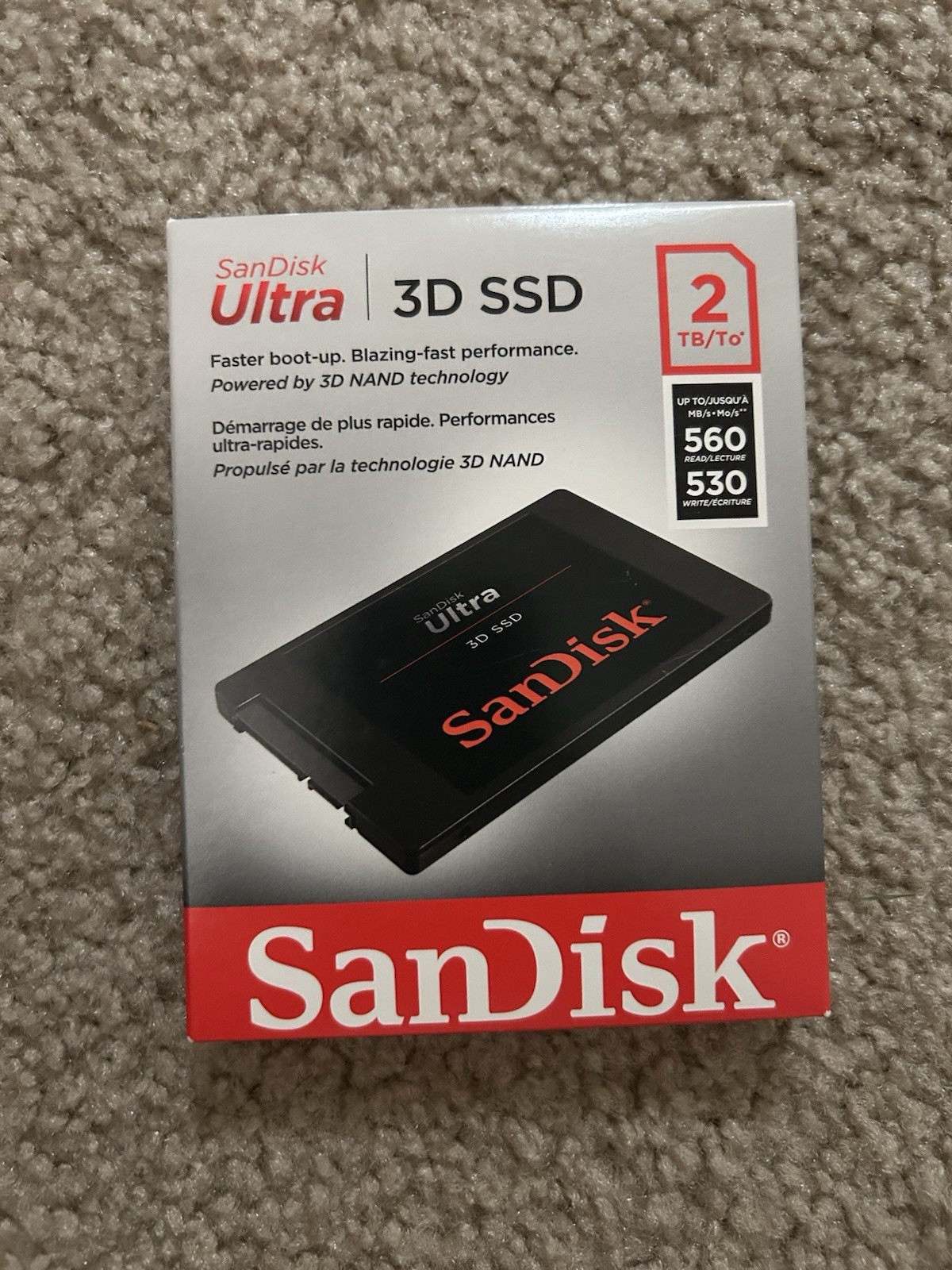 SanDisk Ultra 3D SSD 2TB 2.5″ SATA III Internal SSD 560MB/s 530MB/s