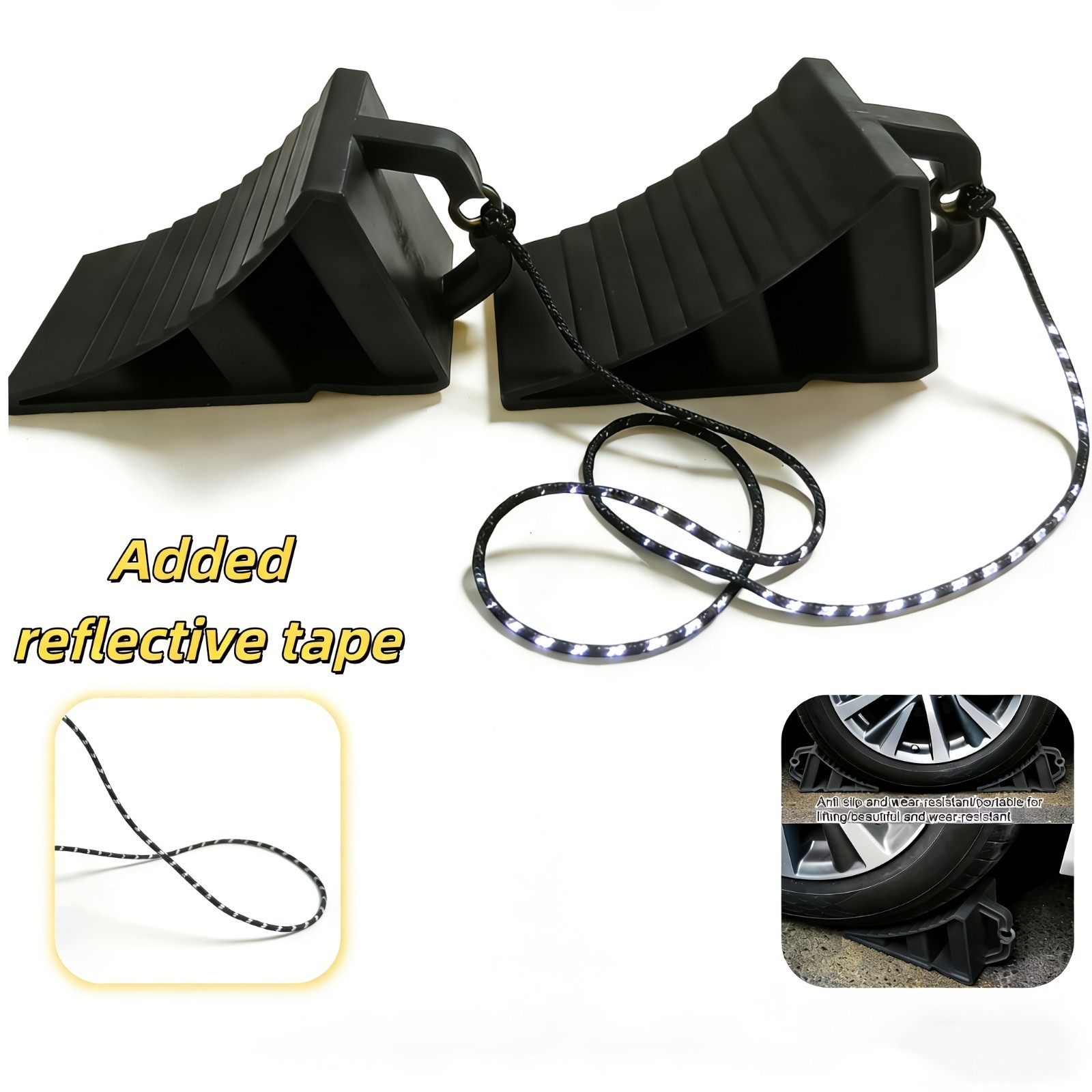 Wheel Chocks for Trailers, 2pcs/4pcs Hard Plastic RV Wheel Chocks with Handles