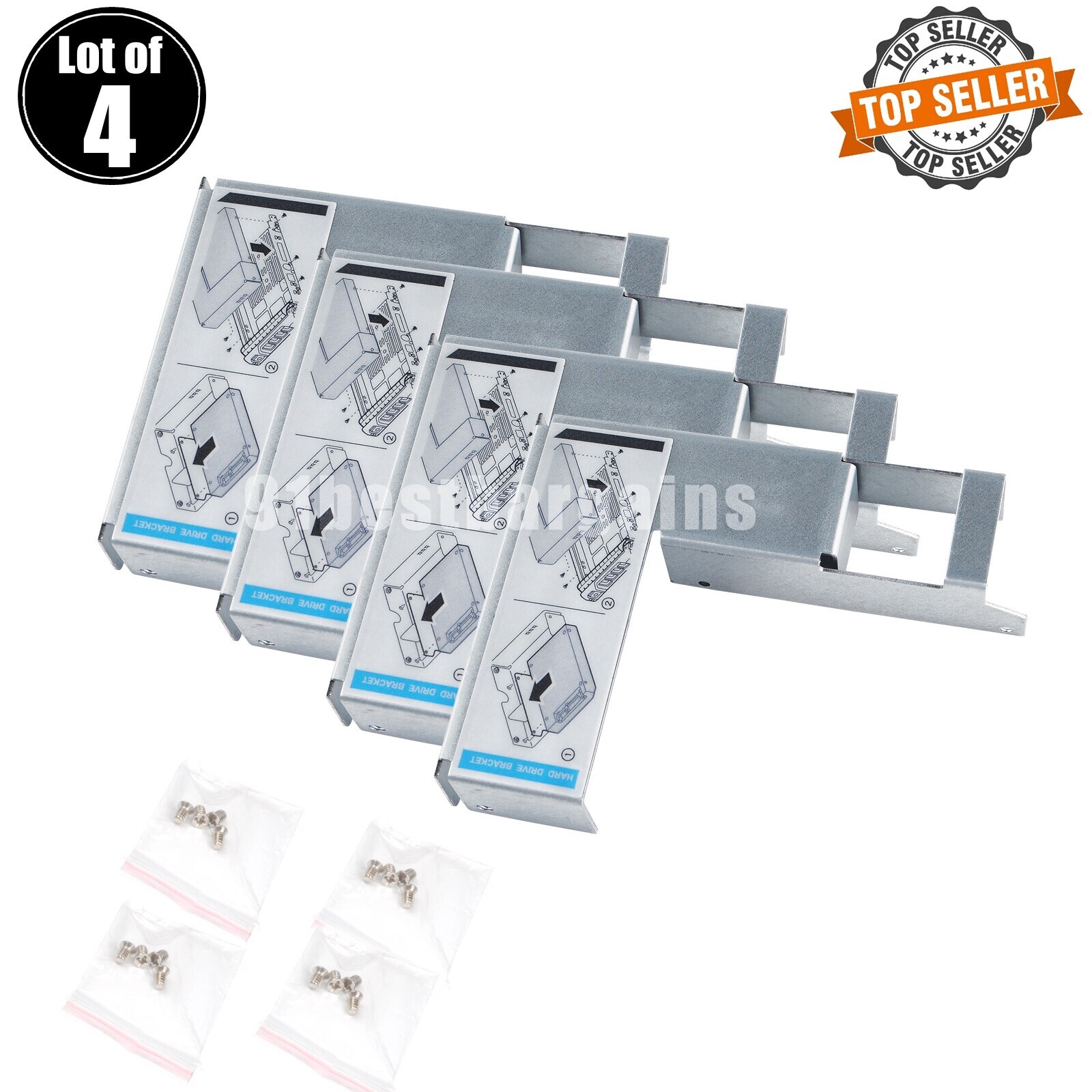 4PCS 3.5″ to 2.5″ Adapter For Dell F238F KG1CH R710 R720 R730 HDD Tray Caddy