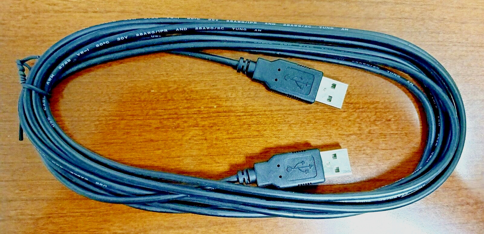 10ft USB 2.0 Type A Male to Type A Male Cable, Black [45-220.5]