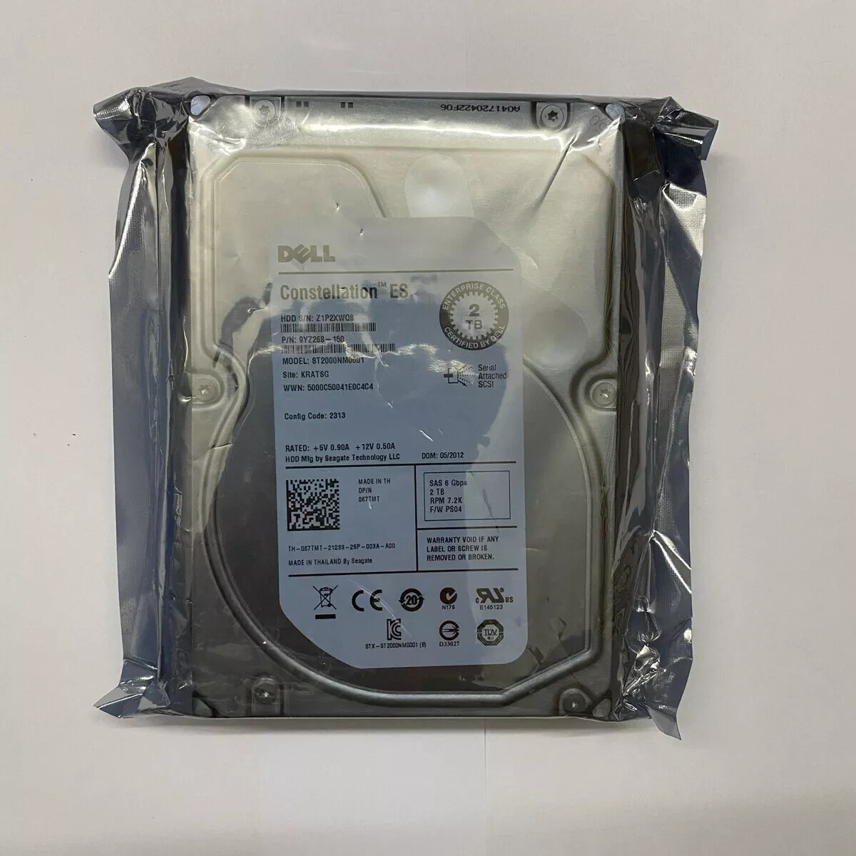 NEW Dell ST2000NM0001 2TB 67TMT 067TMT 7.2K RPM 6Gb/s 3.5″ SAS 2000GB Hard Drive
