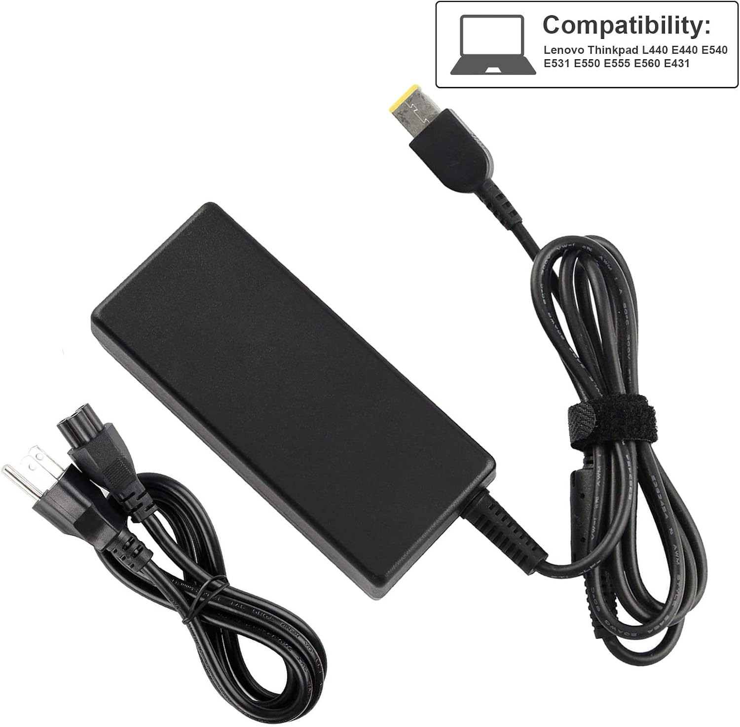 65W AC Adapter Charger For Lenovo Thinkpad X1 E431 E440 E450 E455 E531 E550 E555