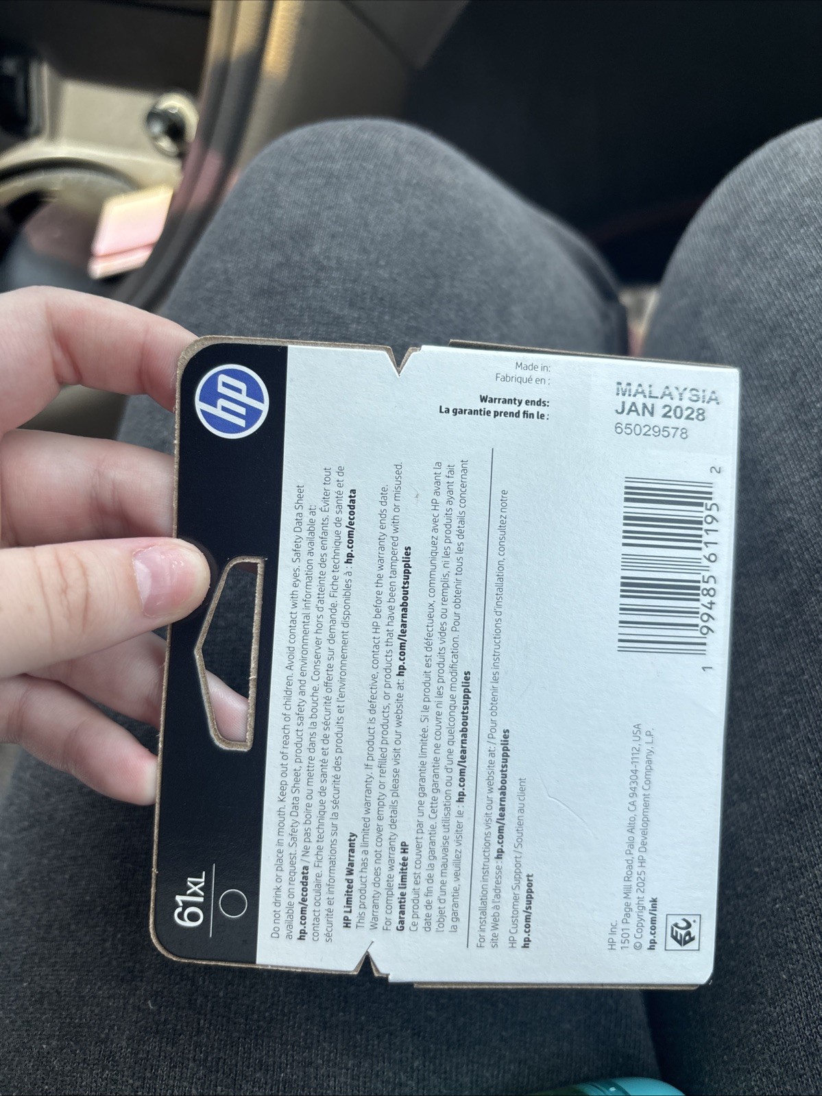 Genuine New HP 61XL Black Ink Cartridge