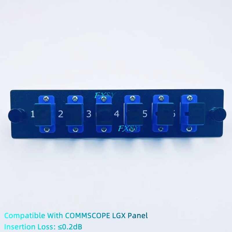 LGX Fiber Optical Panel 6 SC UPC APC Simplex SM Adapter Compatible COMMSCOPE LGX