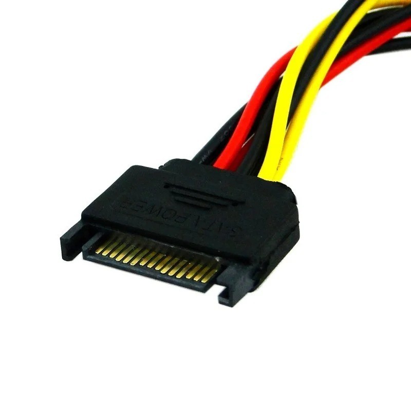 SATA 15Pin Power Splitter Cable 1 to 2 Male to 2 Female HDD 20CM