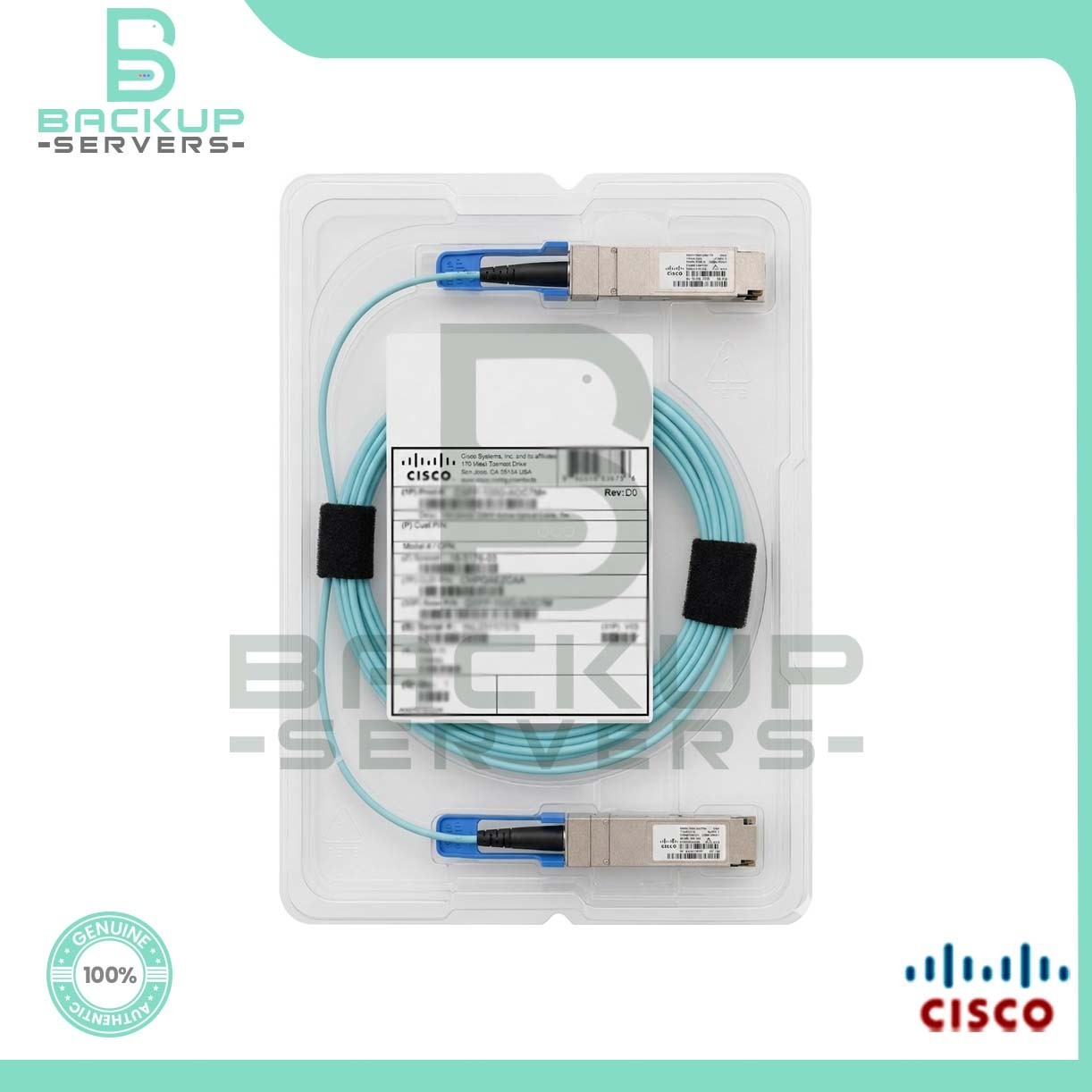 “BRAND NEW” QSFP-100G-AOC7M Cisco 100Gbps 7m Active Fiber Optical Cable Genuine