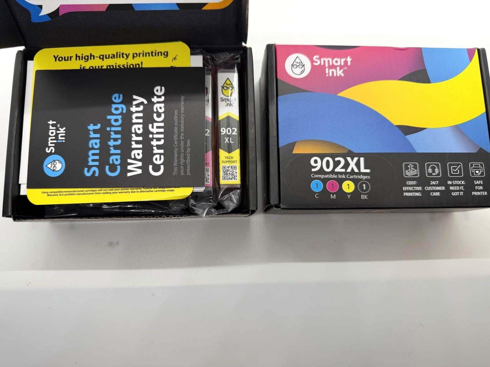 2 LOT Smart Ink 902XL Cartridge Replacement for HP 902 XL Exp 11-2027 New