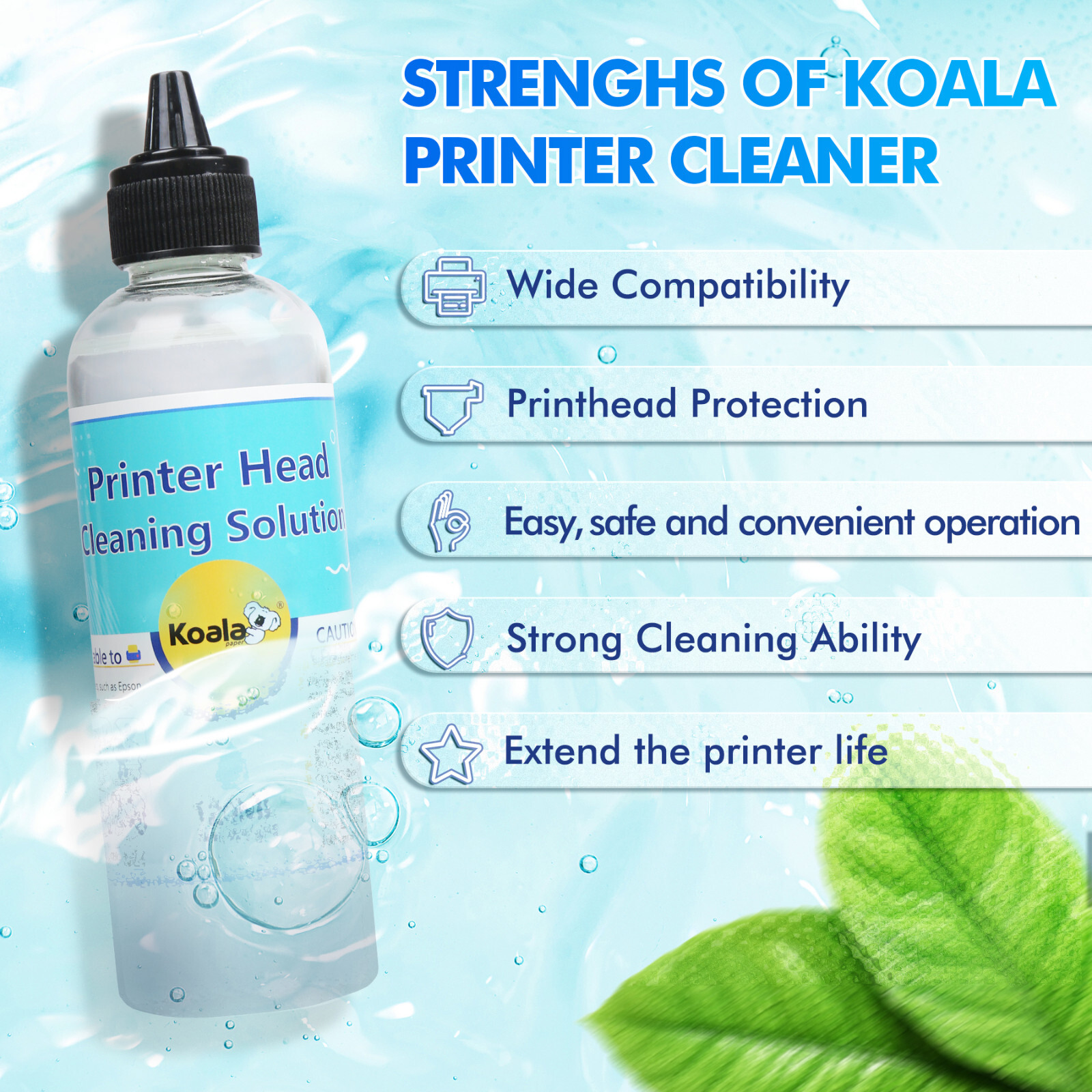 Epson Printer Cleaning Kit 240ML Unlock Print Head Nozzle Cleaner Solution Flush