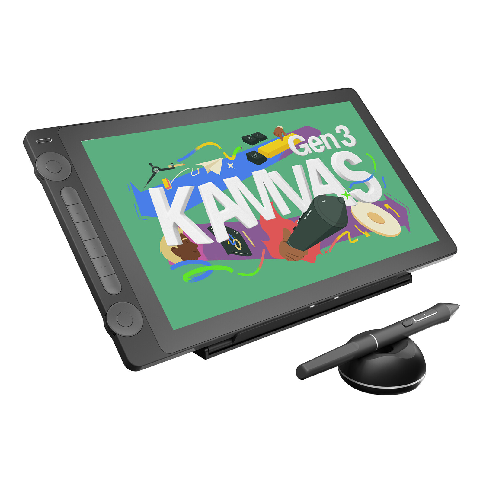 Refurbished HUION KAMVAS 16 (Gen 3) Graphics Tablet Pen Display 15.8″ 2.5K QHD
