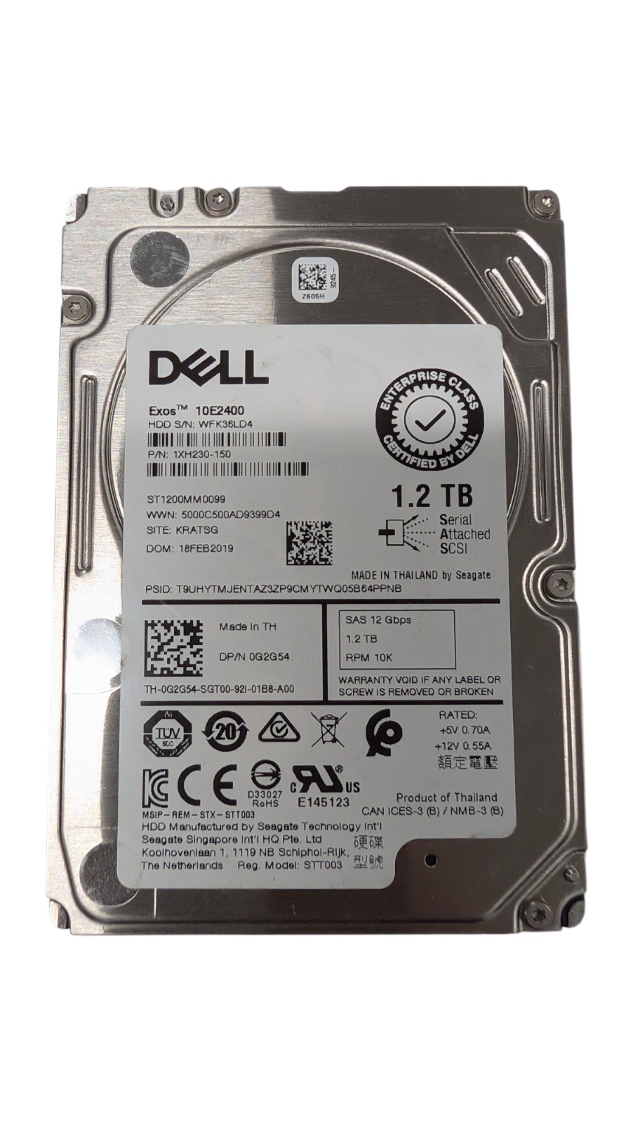 Dell PowerEdge 1.2TB, Internal, 10000 RPM, 2.5″ Hard Drive – ST1200MM0099