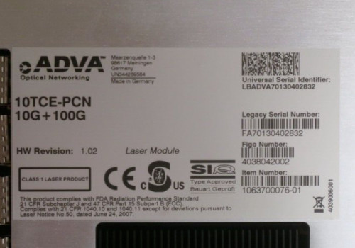 ADVA 10TCE-PCN-10G+100G 100G TDM Card 10x 10G SFP+ 1063700076-01 For FSP 3000 R7