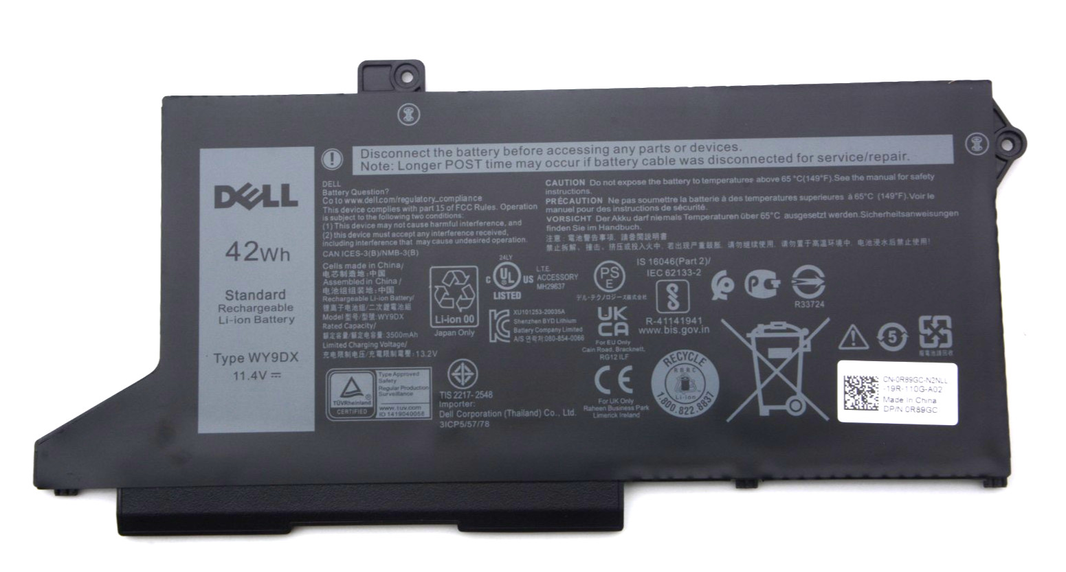 Genuine 42Wh WY9DX Battery For Dell Precision 15 3560 Series P104F P104F001 NEW