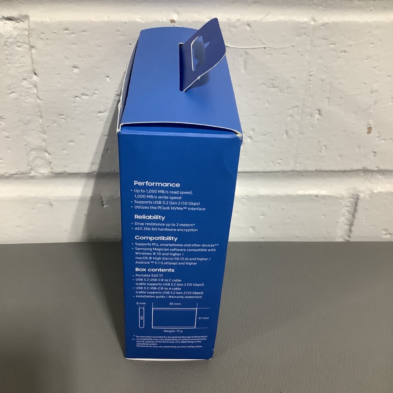 Samsung T7 ‎MU-PC1T0T Portable SSD External Solid State Drive 1TB