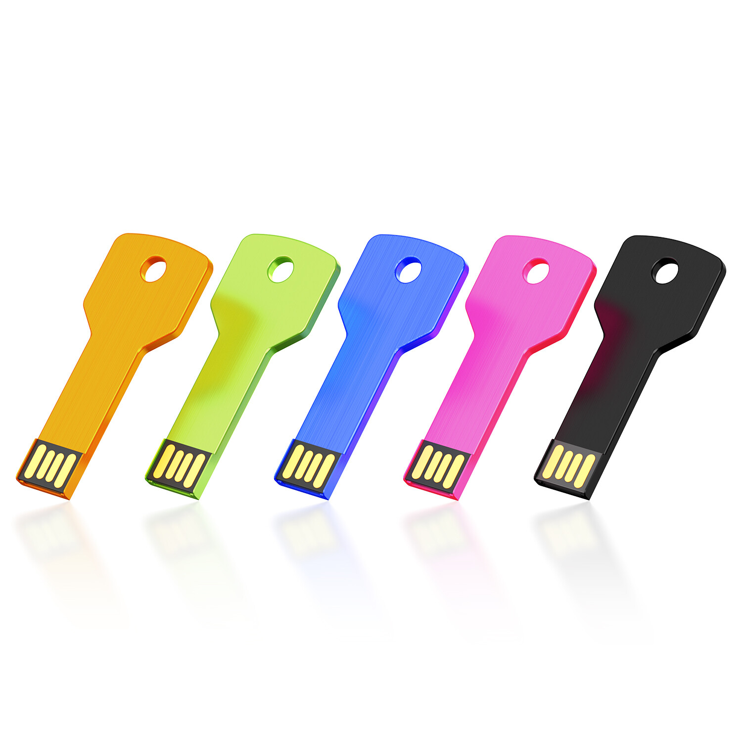 Wholesale USB 2.0 5/10/ 100PCS 2GB 4GB 8GB 16GB 32GB 64GB Metal USB Flash Drive