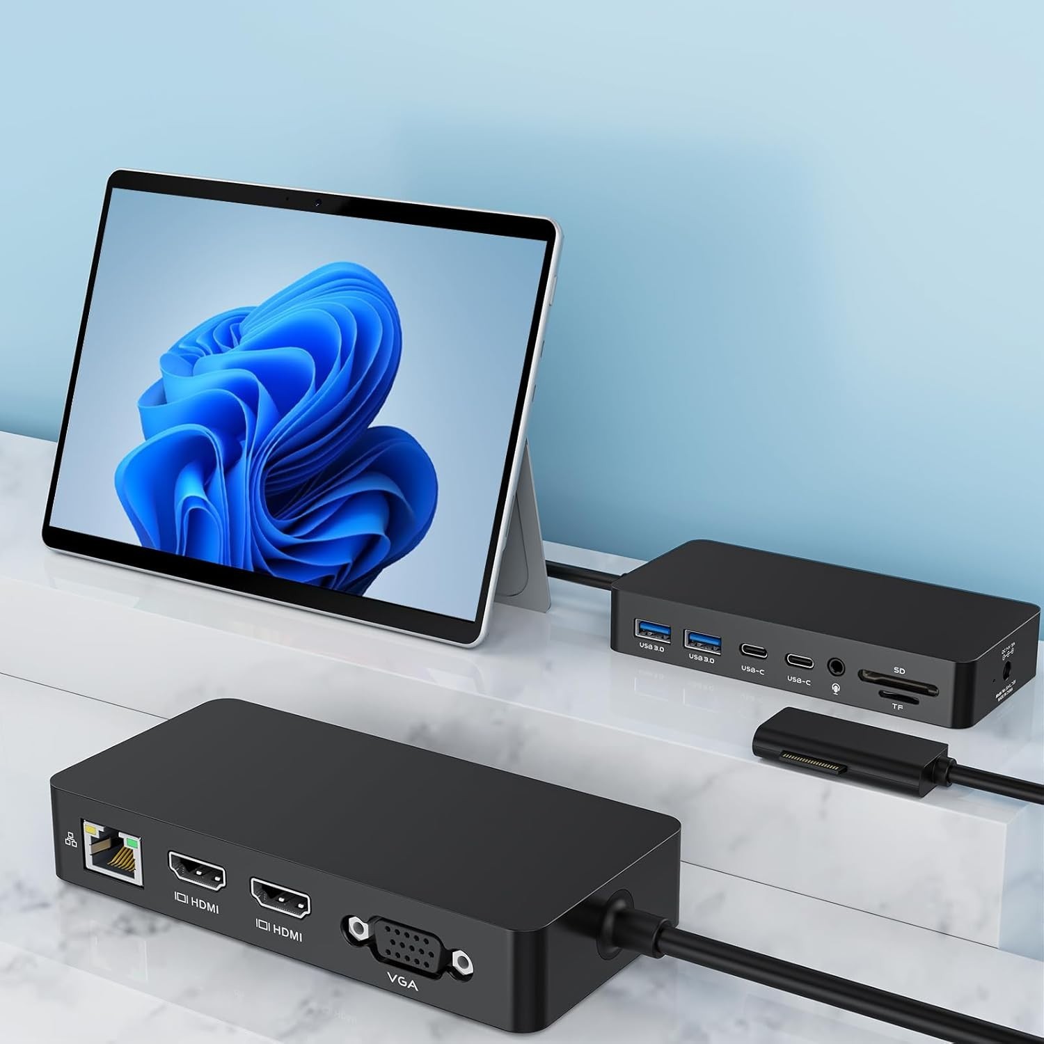 Surface Dock Triple Displays Dual HDMIVGA 12 in 1 Surface PRO Docking Station