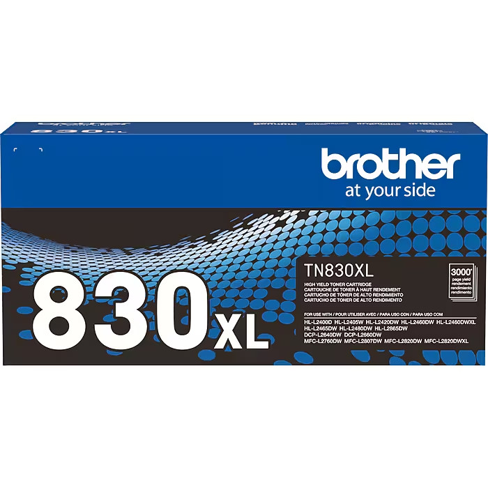 Brother TN830XL OEM Black High Yield Laser Printer Toner Cartridge TN830XL New