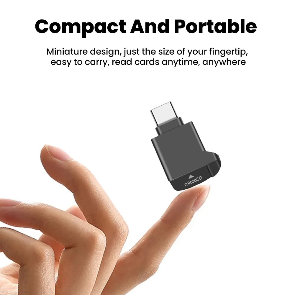 Type-C 2.0 Mini TF Card Reader External Storage Portable Stretch USB-C for Iphon