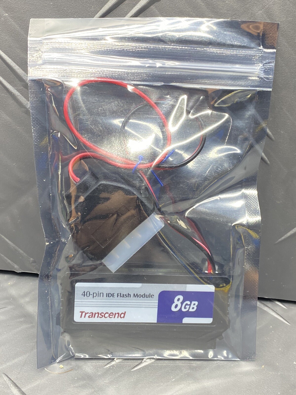 Transcend 8GB 40-pin IDE Flash Module + 4-pin Connector – New