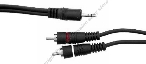 HQ 6ft Stereo 1/8″ Male~Dual RCA-M Audio Cable/Cord/Wire,3.5mm PC/IPOD~AUX{BLACK
