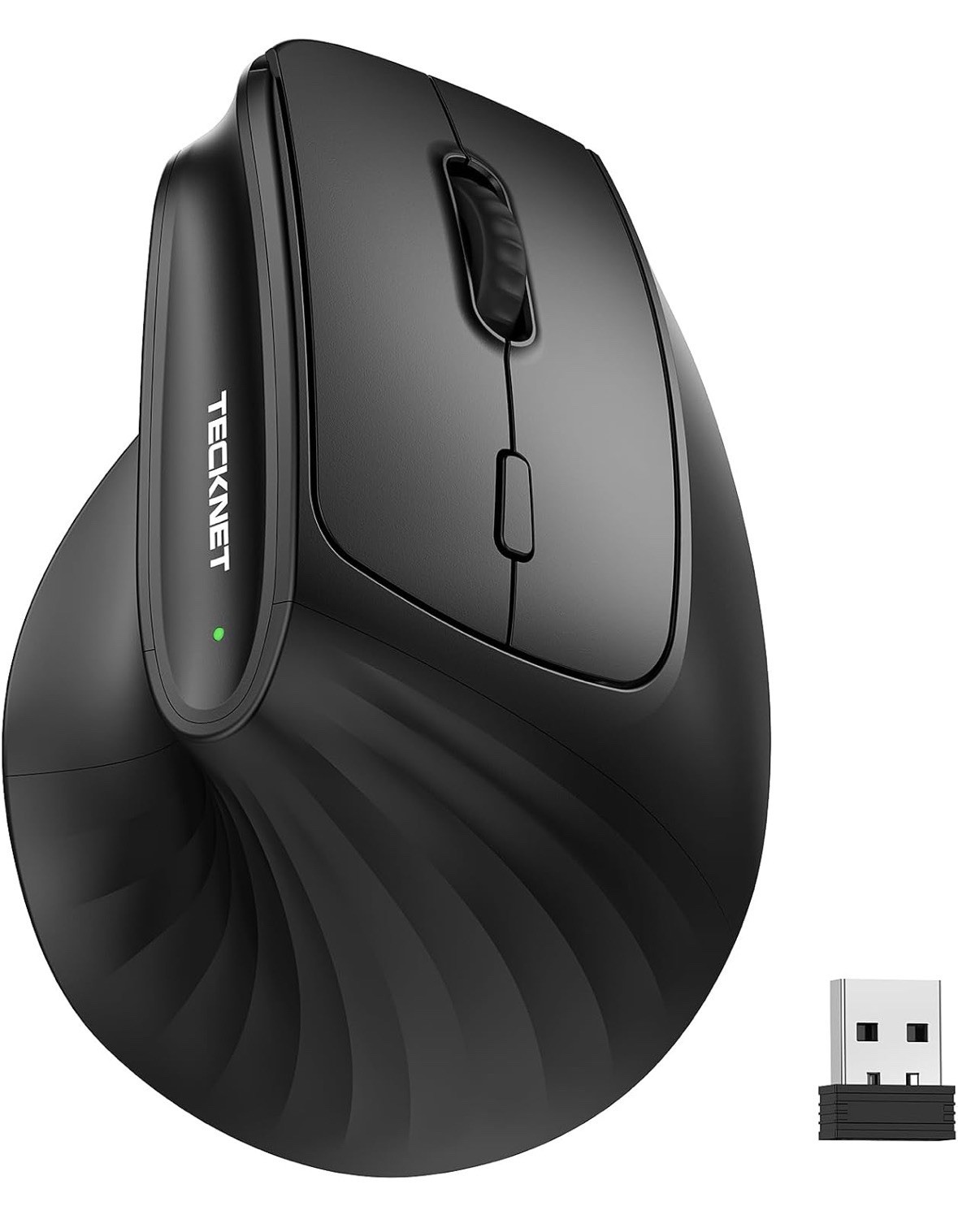 TECKNET Ergonomic Wireless Bluetooth Mouse, Silent Rechargeable