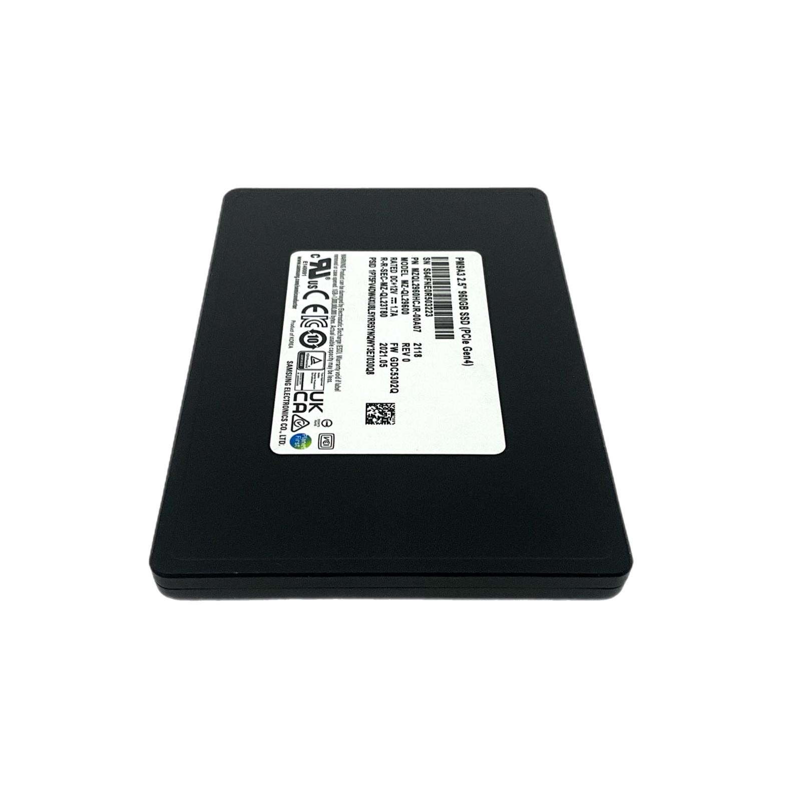 Low Hours! 960GB NVMe MZ-QL29600 Gen4 Samsung 2.5″ PM9A3 Read Intensive SSD