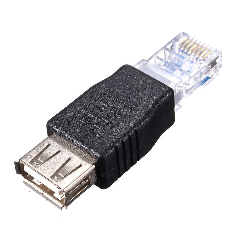 New RJ45 Male to USB AF A Female Adapter Socket LAN Network Ethernet Router Plug