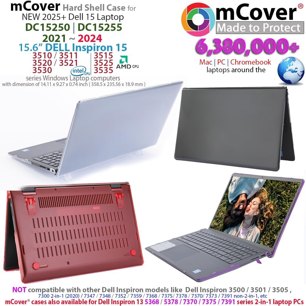 Clear Case for 15.6″ Dell Inspiron 15 Series 3510 3511 3515 3520 3521 3525 2021-