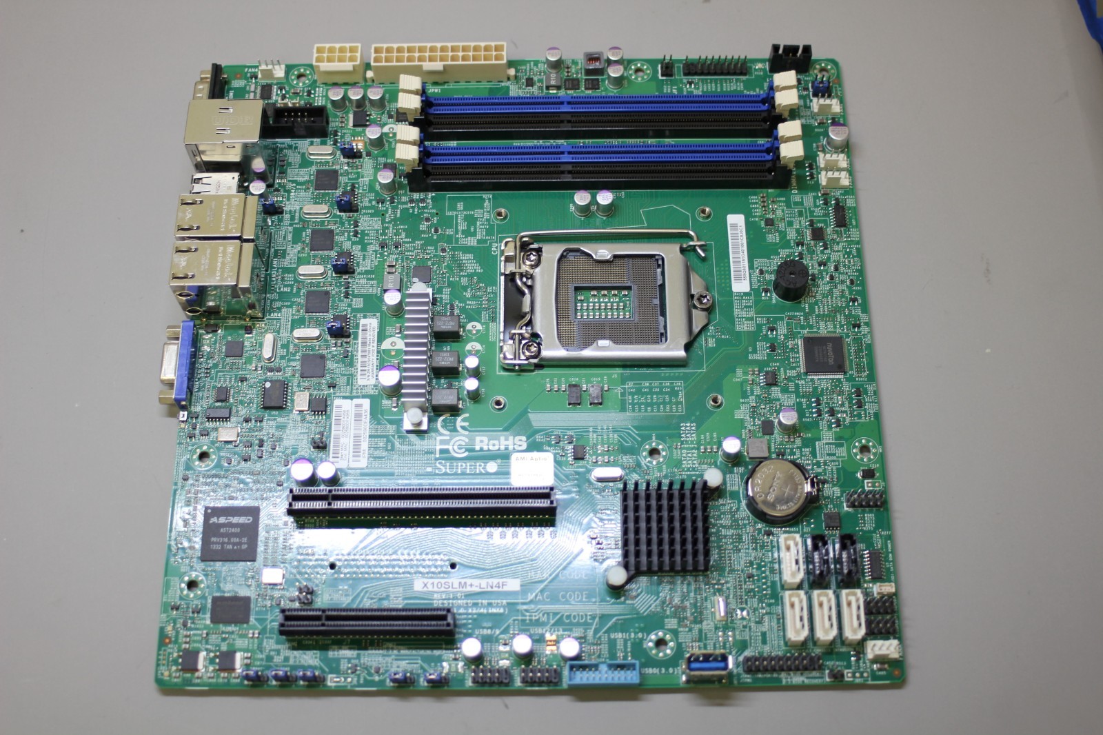 Supermicro X10SLM+-LN4F MicroATX Quad LAN LGA 1150 Intel C224 mATX Motherboard