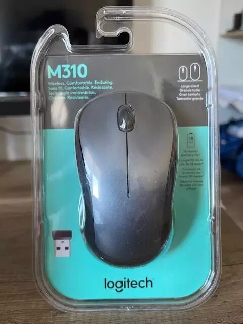 NEW SEALED–Logitech M310 Silver Wireless USB Optical Scroll Mouse