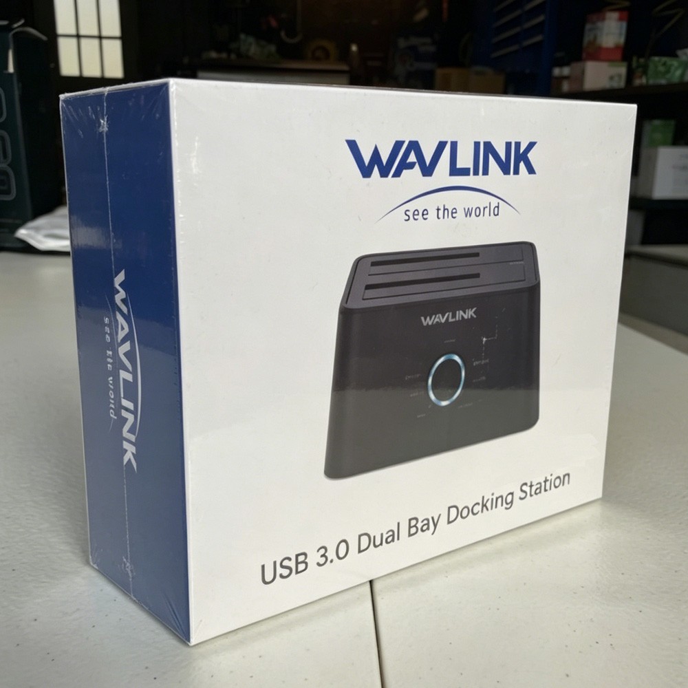 2.5/3.5″ HDD/SSD Hard Drive Enclosure SATA External Dual-Bay Dock USB A/C Reader