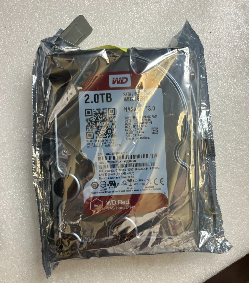 WD Red NAS WD20EFRX 68EUZN0 2TB Hard Drive