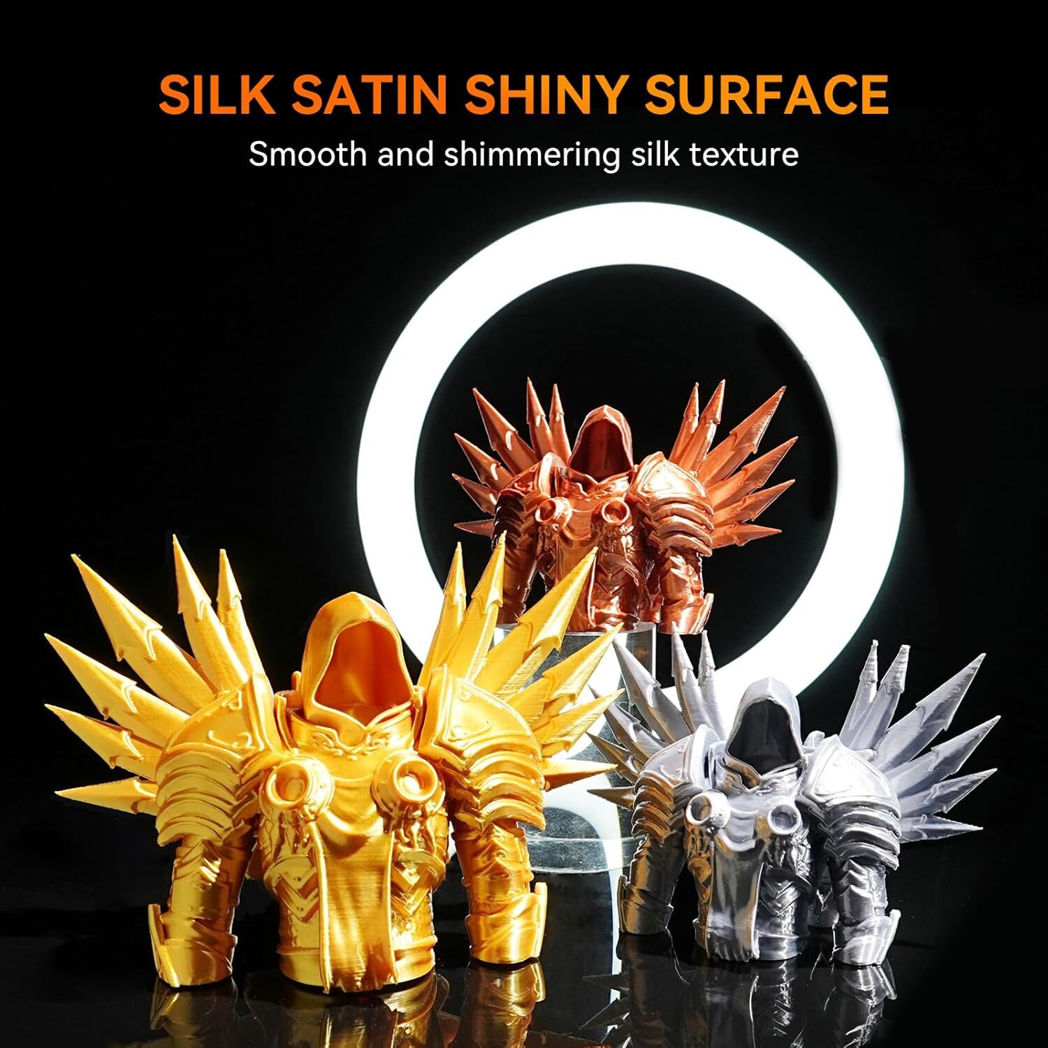 TECBEARS Shiny SILK PLA+ Filament 3D Printer Multicoloured Bundle 1.75mm 1KG LOT
