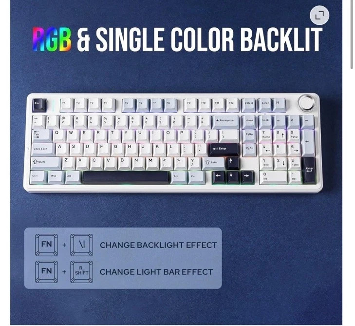 AULA F99 PRO Wireless Mechanical Gaming Keyboard Black/Grey/White NEW SHIPS NOW